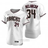 Camiseta Beisbol Hombre Arizona Diamondbacks Mark Melancon Autentico Primera Blanco