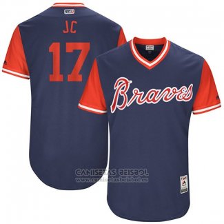 Camiseta Beisbol Hombre Atlanta Braves 2017 Little League World Series 17 Johan Camargo Azul