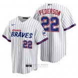Camiseta Beisbol Hombre Atlanta Braves Joc Pederson Replica 2021 City Connect Blanco