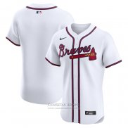 Camiseta Beisbol Hombre Atlanta Braves Primera Elite Blanco