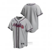 Camiseta Beisbol Hombre Atlanta Braves Replica 2020 Road Gris