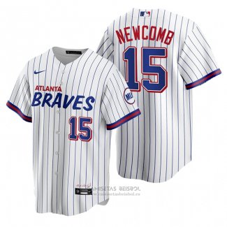 Camiseta Beisbol Hombre Atlanta Braves Sean Newcomb Replica 2021 City Connect Blanco