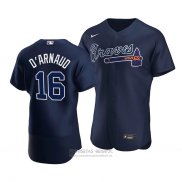 Camiseta Beisbol Hombre Atlanta Braves Travis D'arnaud Alterno Autentico Azul