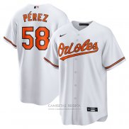 Camiseta Beisbol Hombre Baltimore Orioles Cionel Perez Primera Replica Blanco