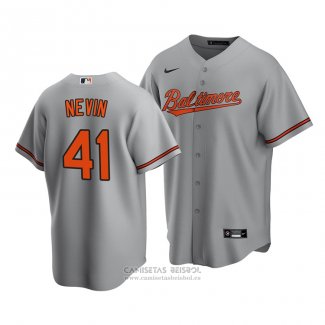 Camiseta Beisbol Hombre Baltimore Orioles Tyler Nevin Replica Gris