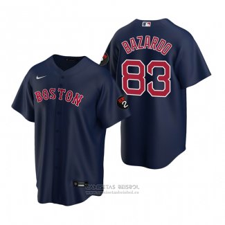 Camiseta Beisbol Hombre Boston Red Sox Eduard Bazardo Replica Azul