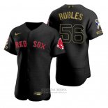 Camiseta Beisbol Hombre Boston Red Sox Hansel Robles Negro 2021 Salute To Service