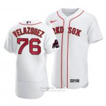 Camiseta Beisbol Hombre Boston Red Sox Hector Velazquez Blanco