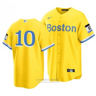 Camiseta Beisbol Hombre Boston Red Sox Hunter Renfroe 2021 City Connect Replica Oro