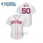 Camiseta Beisbol Hombre Boston Red Sox Mookie Betts Cool Base Primera Blanco