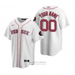 Camiseta Beisbol Hombre Boston Red Sox Personalizada Primera Blanco