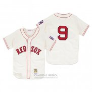 Camiseta Beisbol Hombre Boston Red Sox Ted Williams 1939 Autentico Primera Crema