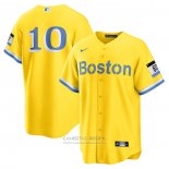 Camiseta Beisbol Hombre Boston Red Sox Trevor Story City Connect Replica Oro