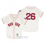 Camiseta Beisbol Hombre Boston Red Sox Wade Boggs 1939 Autentico Primera Crema