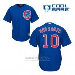 Camiseta Beisbol Hombre Chicago Cubs 10 Ron Santo Azul Alterno Cool Base
