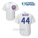 Camiseta Beisbol Hombre Chicago Cubs 44 Anthony Rizzo Blanco Primera Cool Base