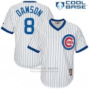 Camiseta Beisbol Hombre Chicago Cubs 8 Andre Dawson Blanco Cool Base