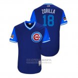 Camiseta Beisbol Hombre Chicago Cubs Ben Zobrist 2018 LLWS Players Weekend Zorilla Azul