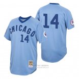 Camiseta Beisbol Hombre Chicago Cubs Ernie Banks Autentico 1976 Cooperstown Azul