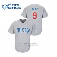 Camiseta Beisbol Hombre Chicago Cubs Javier Baez Cool Base Segunda Gris