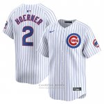 Camiseta Beisbol Hombre Chicago Cubs Nico Hoerner Primera Limited Blanco