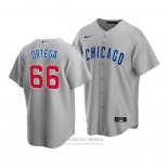 Camiseta Beisbol Hombre Chicago Cubs Rafael Ortega Replica Gris