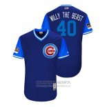 Camiseta Beisbol Hombre Chicago Cubs Willson Contreras 2018 LLWS Players Weekend Willy The Beast Azul