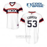 Camiseta Beisbol Hombre Chicago White Sox Melky Cabrera 53 Blanco Alterno Cool Base