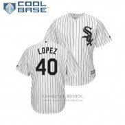 Camiseta Beisbol Hombre Chicago White Sox Reynaldo Lopez Cool Base Primera Blanco