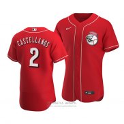 Camiseta Beisbol Hombre Cincinnati Reds Nicholas Castellanos Autentico Rojo