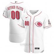 Camiseta Beisbol Hombre Cincinnati Reds Primera Pick-A-Player Retired Roster Autentico Blanco