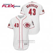 Camiseta Beisbol Hombre Cincinnati Reds Scott Schebler Flex Base Blanco