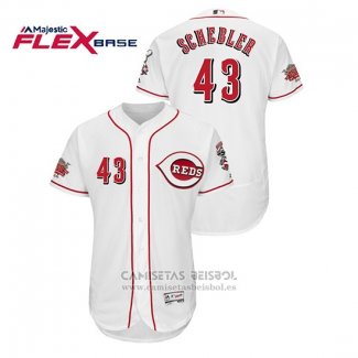 Camiseta Beisbol Hombre Cincinnati Reds Scott Schebler Flex Base Blanco