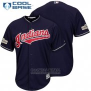 Camiseta Beisbol Hombre Cleveland Indians 2017 Postemporada Azul Cool Base