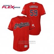 Camiseta Beisbol Hombre Cleveland Indians Carlos Carrasco 2019 All Star Flex Base Rojo