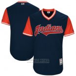 Camiseta Beisbol Hombre Cleveland Indians Players Weekend 2017 Personalizada Azul