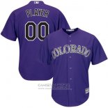 Camiseta Beisbol Hombre Colorado Rockies Personalizada Violeta
