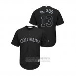 Camiseta Beisbol Hombre Colorado Rockies Yonder Alonso 2019 Players Weekend Mr. 305 Replica Negro