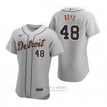 Camiseta Beisbol Hombre Detroit Tigers Matthew Boyd Autentico 2020 Road Gris