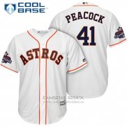 Camiseta Beisbol Hombre Houston Astros Brad Peacock Blanco Cool Base