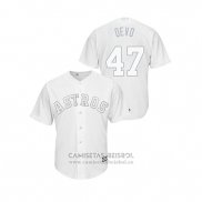 Camiseta Beisbol Hombre Houston Astros Chris Devenski 2019 Players Weekend Devo Replica Blanco