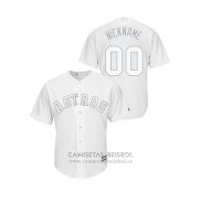 Camiseta Beisbol Hombre Houston Astros Personalizada 2019 Players Weekend Replica Blanco