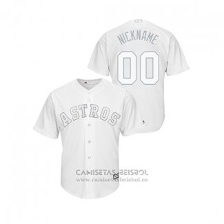 Camiseta Beisbol Hombre Houston Astros Personalizada 2019 Players Weekend Replica Blanco