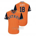 Camiseta Beisbol Hombre Houston Astros Tony Kemp 2018 LLWS Players Weekend Kempy Orange