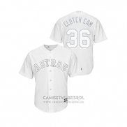 Camiseta Beisbol Hombre Houston Astros Will Harris 2019 Players Weekend Clutch Cam Replica Blanco