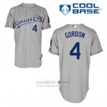 Camiseta Beisbol Hombre Kansas City Royals Alex Gordon 4 Gris Cool Base