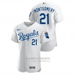 Camiseta Beisbol Hombre Kansas City Royals Mike Montgomery Autentico Blanco