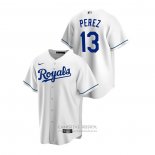 Camiseta Beisbol Hombre Kansas City Royals Salvador Perez Replica Primera Blanco