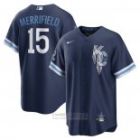 Camiseta Beisbol Hombre Kansas City Royals Whit Merrifield 2022 City Connect Replica Azul