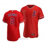 Camiseta Beisbol Hombre Los Angeles Angels Luis Rengifo Alterno Autentico Rojo